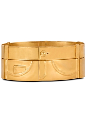 Balmain jeans-effect belt - Gold