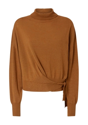 PINKO tie-detail roll-neck top - Brown