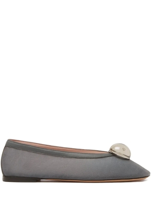 Fabiana Filippi cabochon ballet flats - Grey