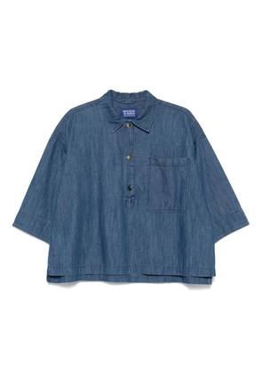 Scotch & Soda denim polo top - Blue