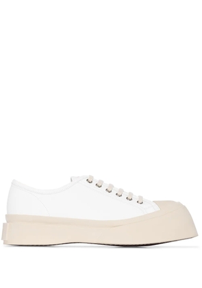 Marni Pablo leather lace-up sneakers - White