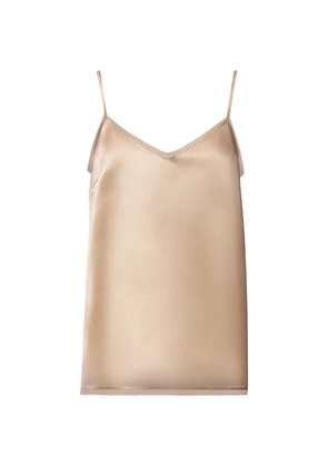 Fabiana Filippi satin V-neck top - Neutrals