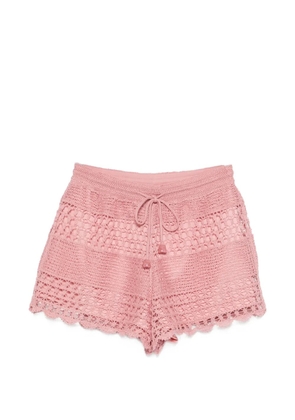 ZIMMERMANN Wanderlust Sun crochet shorts - Pink