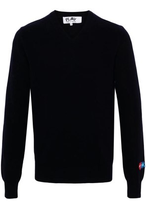 Comme Des Garçons Play x the Artist Invader pixelated-appliqué jumper - Blue