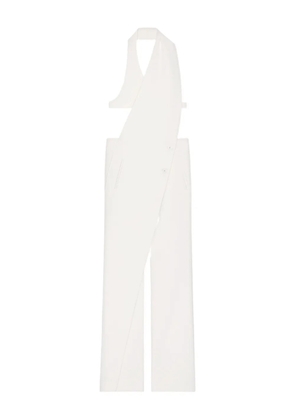 Courrèges halter-neck over-lapped jumpsuit - White