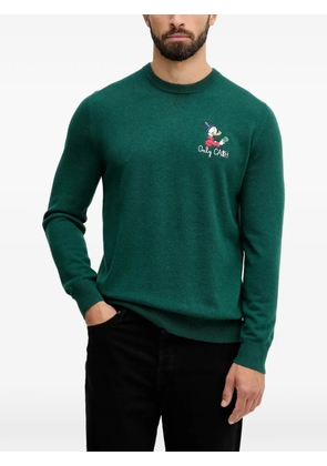MC2 Saint Barth detail-embroidered crew-neck sweater - Green
