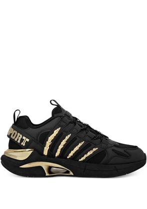 Plein Sport gold-detail mesh sneakers - Black