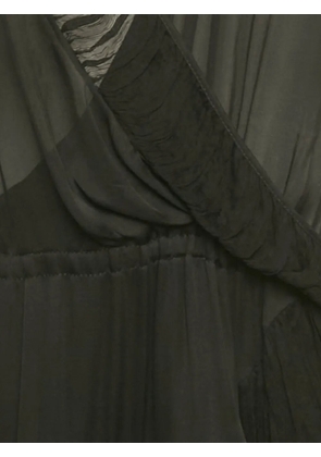 Just Cavalli mini ruffled silk dress - Black