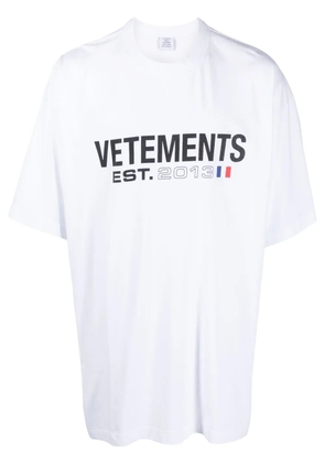VETEMENTS logo-print cotton T-shirt - White