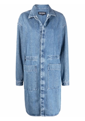 Sunnei denim overshirt coat - Blue