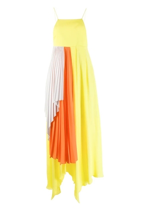 UNRAVEL PROJECT pleated draped dress - Yellow