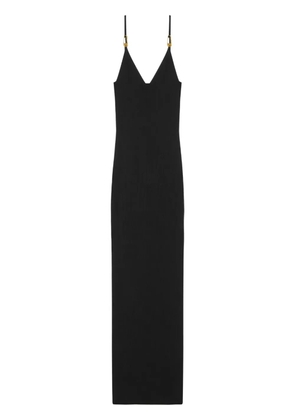 Versace Safety Pin slip midi dress - Black