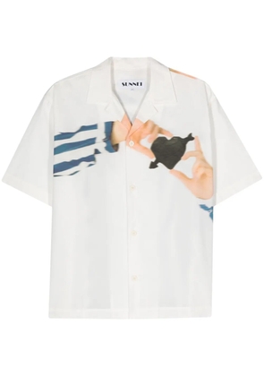Sunnei Cuore Di Pietra bowling shirt - White