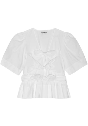 GANNI peplum blouse - White