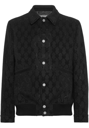 Philipp Plein Monogram bomber jacket - Black