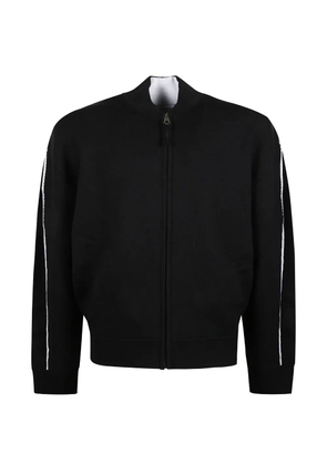 Givenchy zip striped cardigan - Black