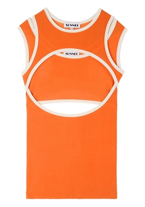 Sunnei stretch tank top - Orange