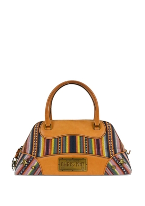 Christian Dior Pre-Owned 2002 Cadillac Bowling striped tote bag - Brown