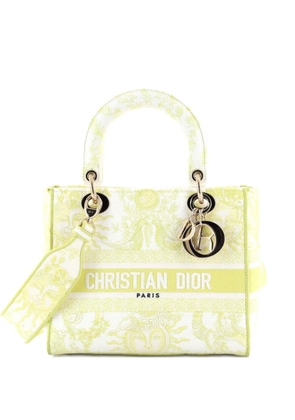 Christian Dior Pre-Owned Lady D-Lite Bag Embroidered Canvas Medium satchel - Yellow