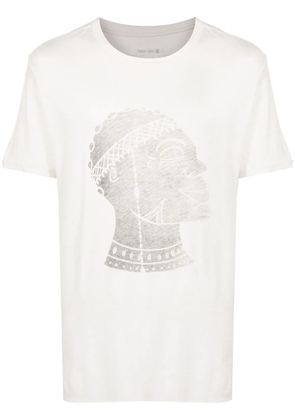 Osklen graphic-print raw-cut T-shirt - Neutrals