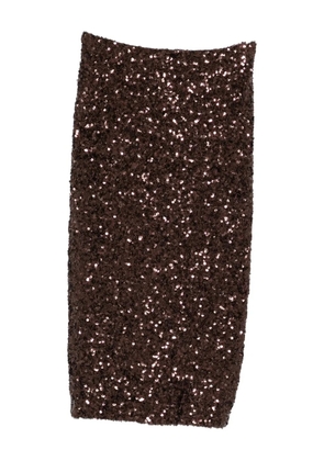 Marella sequin-embellished midi skirt - Brown