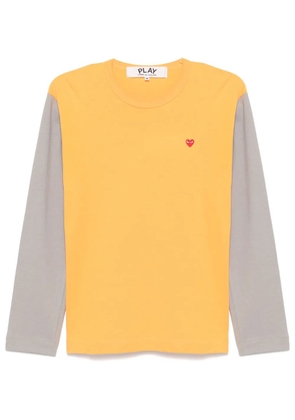Comme Des Garçons Play Mini Heart-patch T-shirt - Orange