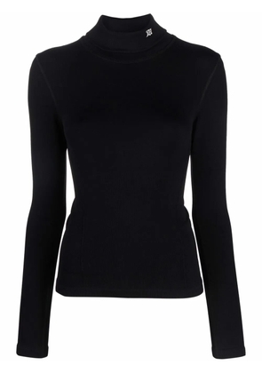 MISBHV funnel-neck fitted top - Black