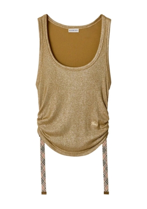 Burberry logo-embroidered tank top - Gold