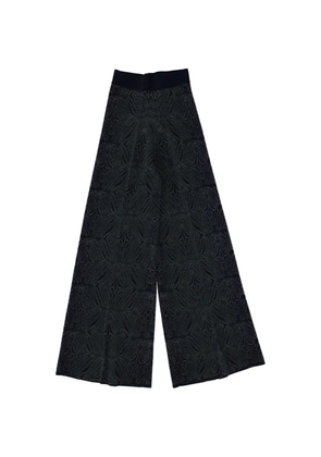 Circus Hotel floral wide-leg trousers - Black