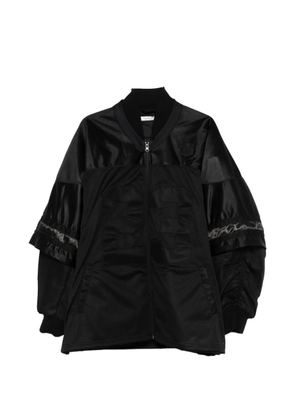 Ih Nom Uh Nit perforated panelled jacket - Black