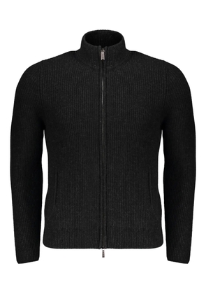 Moorer Ares-Cah zip-up turtleneck cardigan - Black