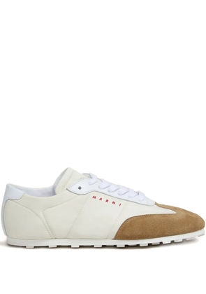 Marni Softy Soccer suede-detail sneakers - White