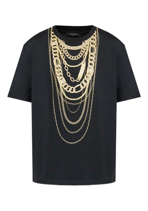 Balmain chain-print T-shirt - Black