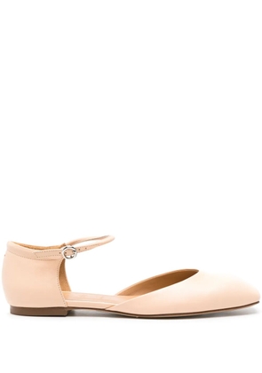 Aeyde Uma leather ballerina shoes - Neutrals