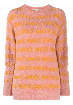 Stella McCartney Fluffy Words long-sleeved jumper - Pink
