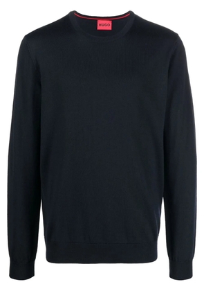BOSS wool crew-neck jumper - Blue
