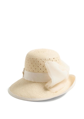 Valentino Garavani VLogo Signature bow-detail hat - Neutrals