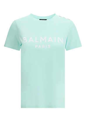 Balmain logo-print cotton T-shirt - Green