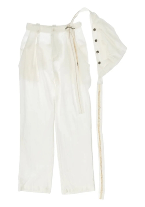 Hyein Seo strap-detail trousers - Neutrals