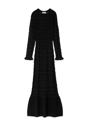 SANDRO rhinestone-embellishments maxi dress - Black
