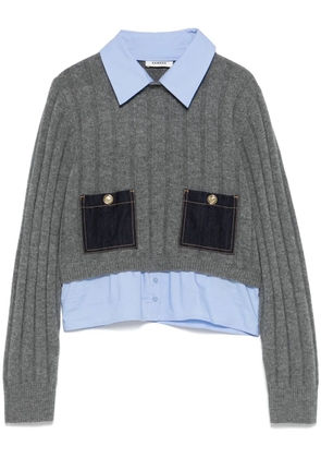 SANDRO layered-effect sweater - Grey