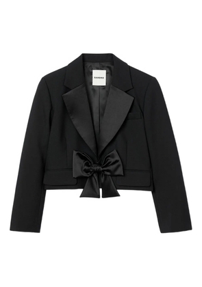 SANDRO bow-detail jacket - Black