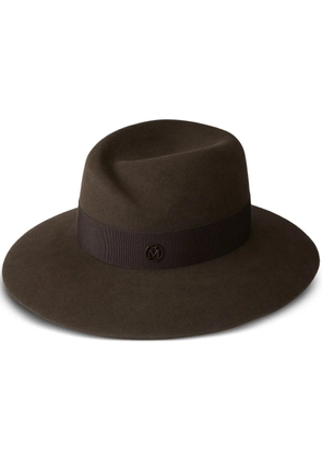 Maison Michel Virginie felt Fedora hat - Brown