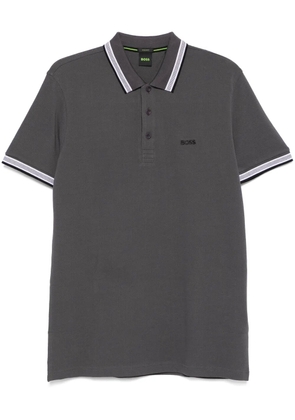 BOSS piqué polo shirt - Grey