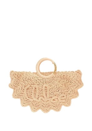 Chloé small Bracelet Paravent crochet ring-handle tote bag - Neutrals