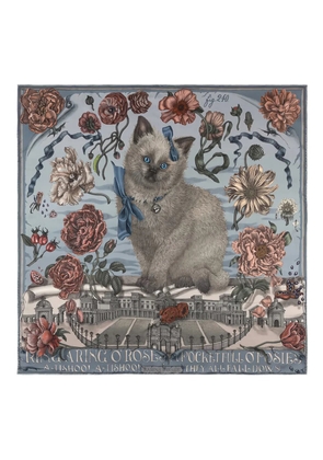 Sabina Savage Ring A Ring Glacier O’Roses floral scarf - Blue