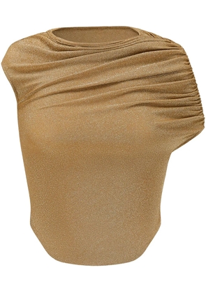 OUDE WAAG draped sleeveless top - Gold