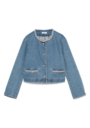 SANDRO rhinestone-embellished jacket - Blue