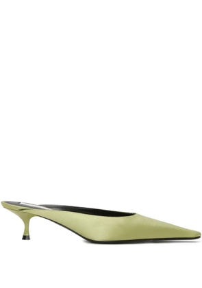 Victoria Beckham 45mm Sloan pointed-toe satin mules - Green