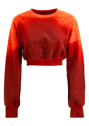 Marine Serre cropped sweatshirt - Red
